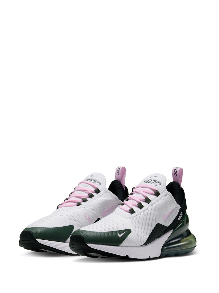 Nike White Pink Air Max 270 Trainers - Image 2 of 8 Nike White Pink Air Max 270 Trainers - Image 2 of 8