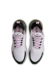 Nike White Pink Air Max 270 Trainers - Image 8 of 8