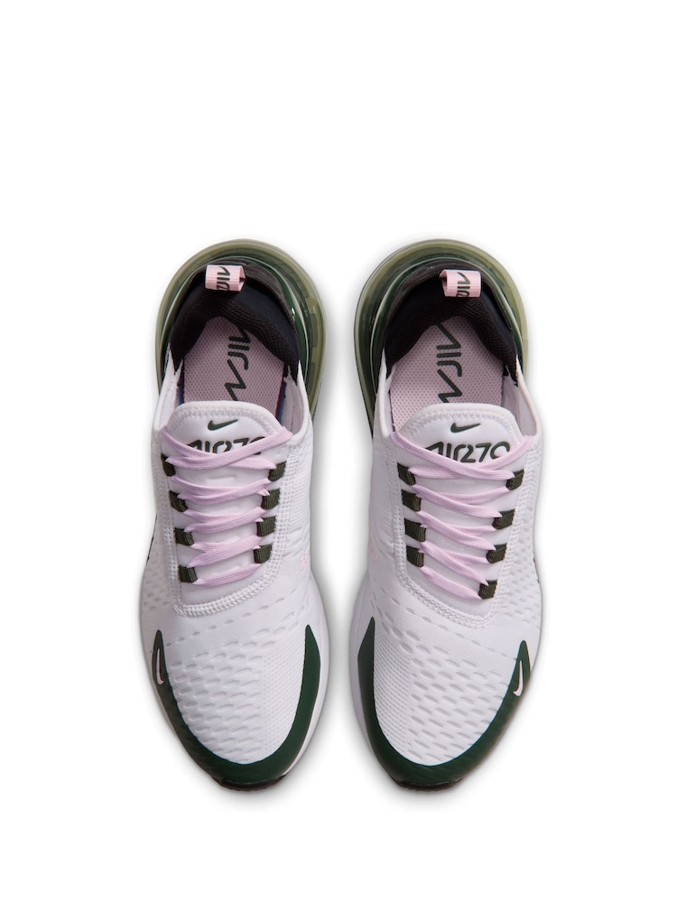 Nike White Pink Air Max 270 Trainers - Image 8 of 8 Nike White Pink Air Max 270 Trainers - Image 8 of 8