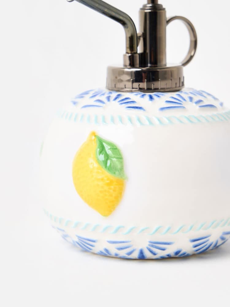 Oliver Bonas Blue Lemons Ceramic Plant Mister - Image 3 of 3