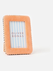Oliver Bonas Orange Dulce Velvet Photo Frame 6x4 - Image 1 of 4