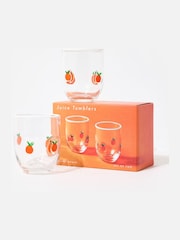 Oliver Bonas Set of 2 Orange Glass Tumblers - Image 2 of 5