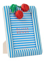 Oliver Bonas Blue & White Fruta Cherry Photo Frame 5x7'' - Image 4 of 5