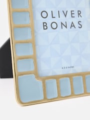 Oliver Bonas Light Blue Cilo Enamel Photo Frame 6x4 - Image 4 of 5