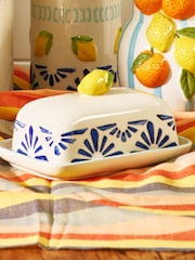Oliver Bonas Multi Lemon Ceramic Butter Dish - Image 5 of 5