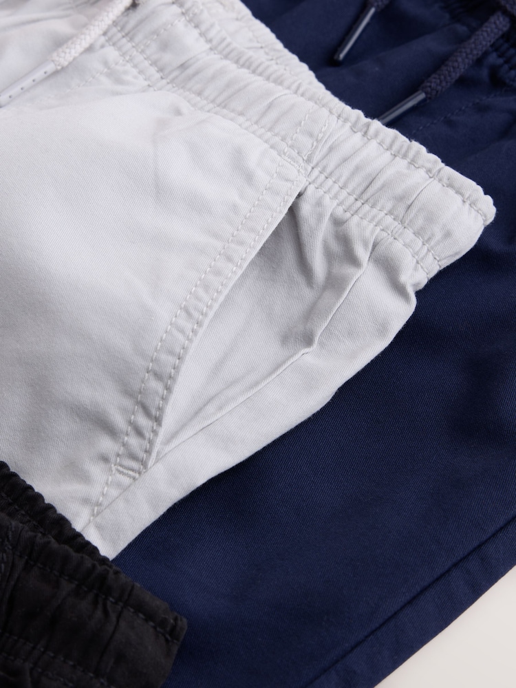 Black/Navy/Grey 3 Pack Shorts (3-16yrs) - Image 7 of 7