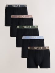 Black Pastel Marl Waistbands - 5 Pakke - Boksershorts med A-front i rik bomull - Bilde 1 av 10