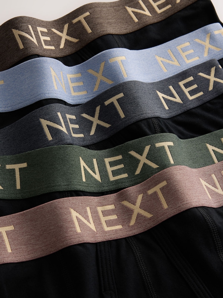 Black Pastel Marl Waistbands - 5 Pakke - Boksershorts med A-front i rik bomull - Bilde 10 av 10