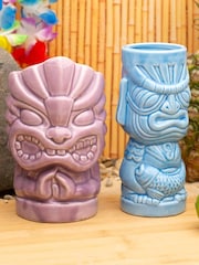 Jeray 2 Pack Blue Bar Bespoke Tiki Mugs - Image 2 of 3