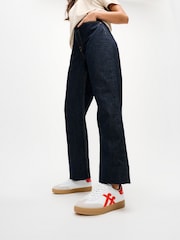 FitFlop White The Dash T-Toe Leather Sneakers - Image 1 of 6