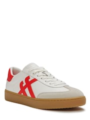 FitFlop White The Dash T-Toe Leather Sneakers - Image 4 of 6