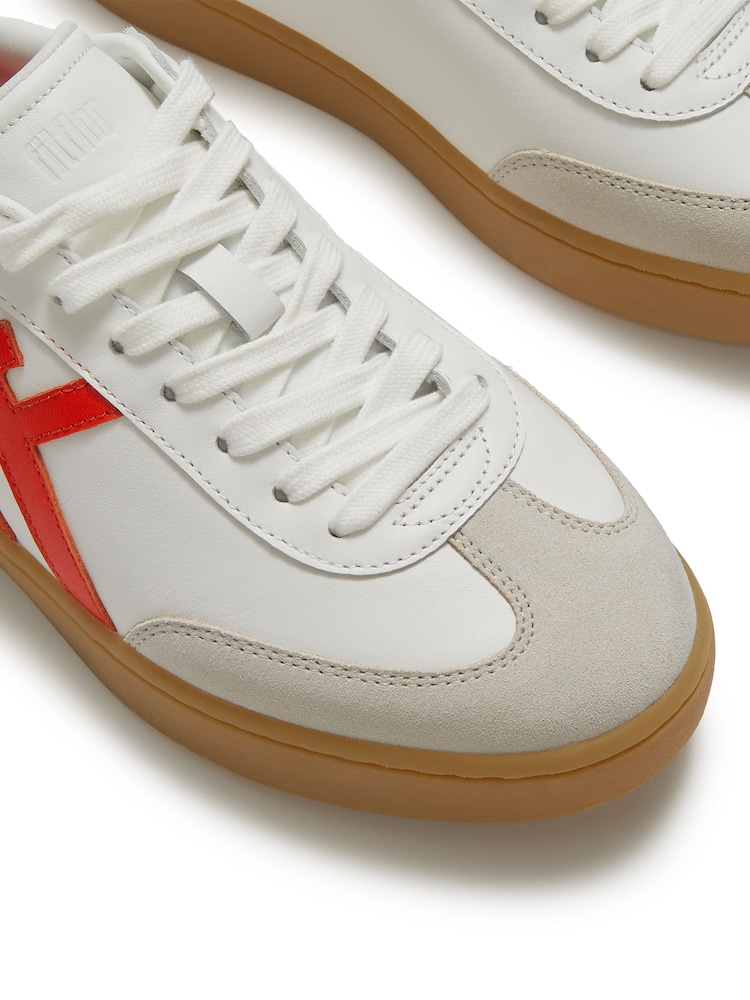 FitFlop White The Dash T-Toe Leather Sneakers - Image 6 of 6
