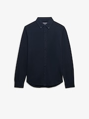 Superdry Blue Vintage Destroy Pique Long Sleeve Shirt - Image 6 of 7