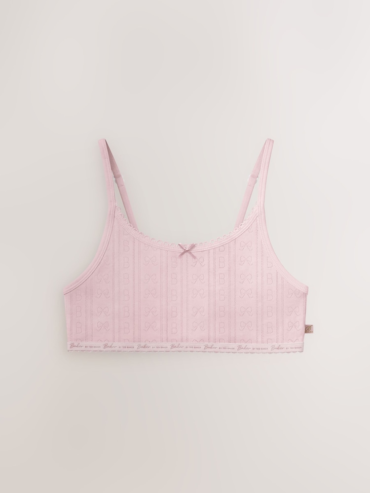 Baker by Ted Baker Multi Pointelle Crop Tops 3 Pack - Image 2 of 4