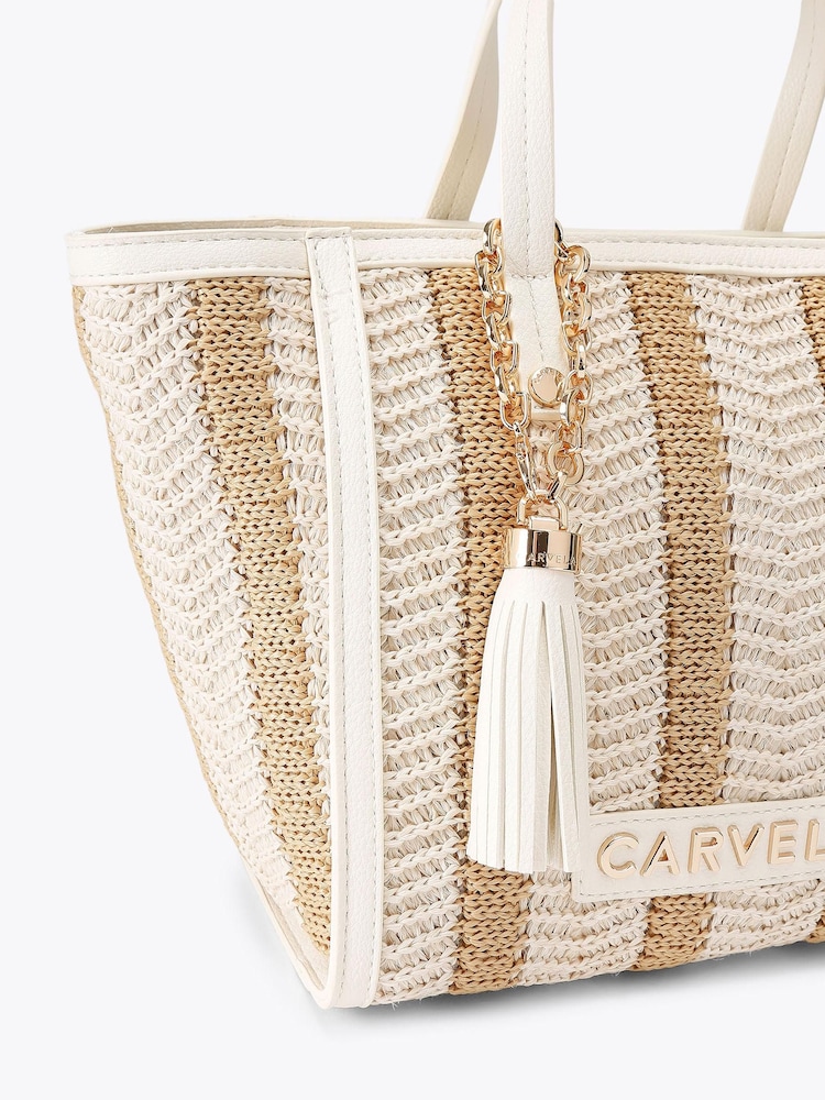 Carvela Cream Minori Mini Tote Bag - Image 5 of 5