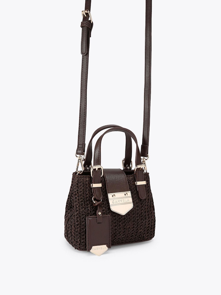 بني داكن - حقيبة نسائية صغيرة للغاية موديل Maria من Carvela - Image 2 of 4