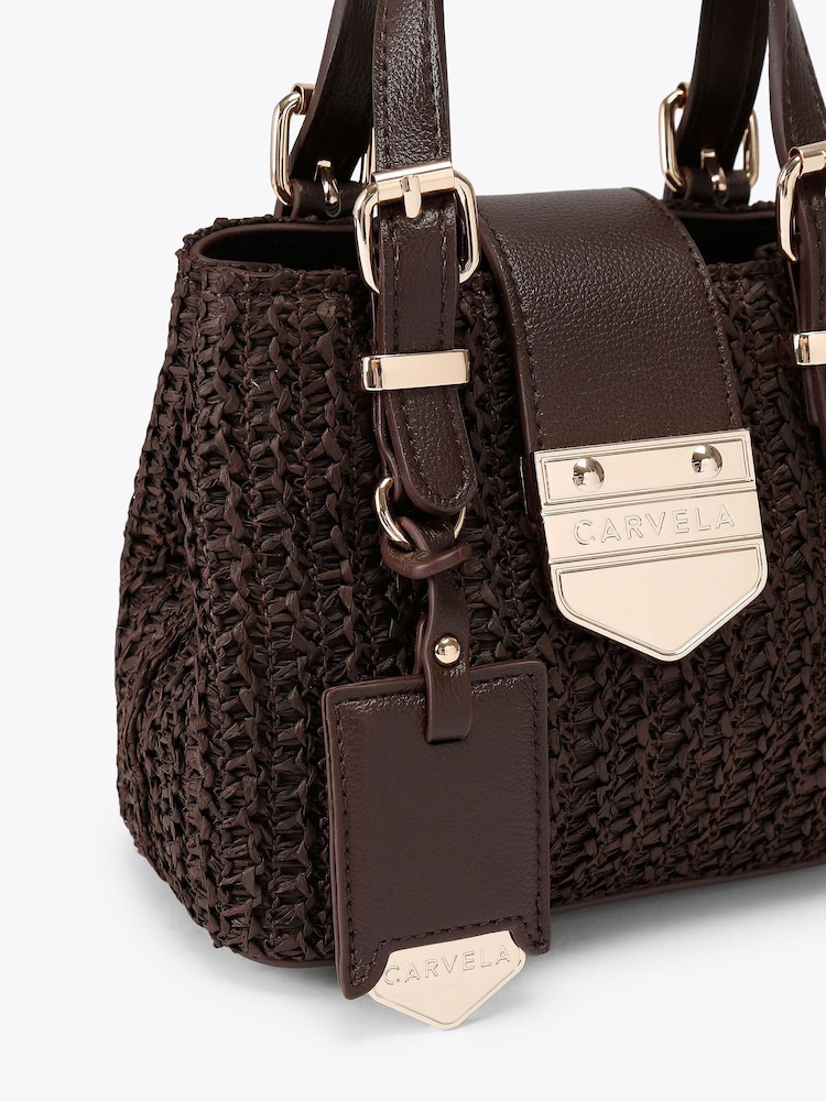 بني داكن - حقيبة نسائية صغيرة للغاية موديل Maria من Carvela - Image 4 of 4