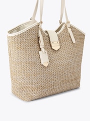 Carvela Cream Maria Raffia Tote Bag - Image 2 of 4