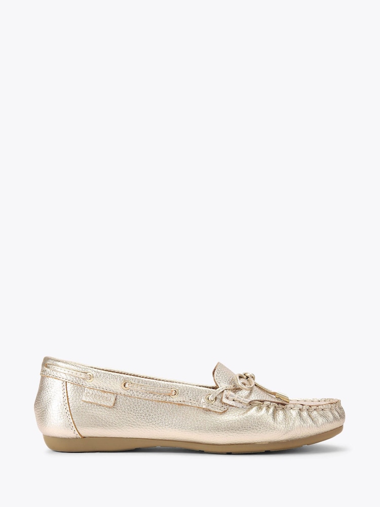 Carvela Gold Barca Loafers - Image 1 of 4 Carvela Gold Barca Loafers - Image 1 of 4