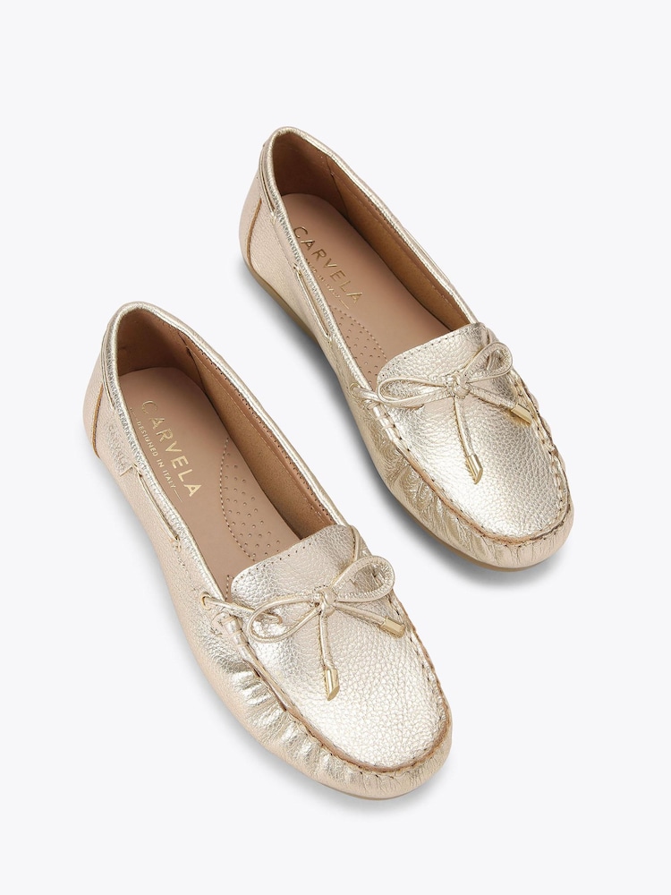 Carvela Gold Barca Loafers - Image 2 of 4 Carvela Gold Barca Loafers - Image 2 of 4