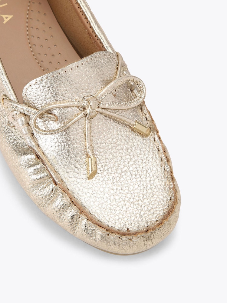 Carvela Gold Barca Loafers - Image 4 of 4 Carvela Gold Barca Loafers - Image 4 of 4