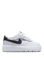 Nike White/Black Infant Air Force 1 Easy On Trainers - Image 1 of 5