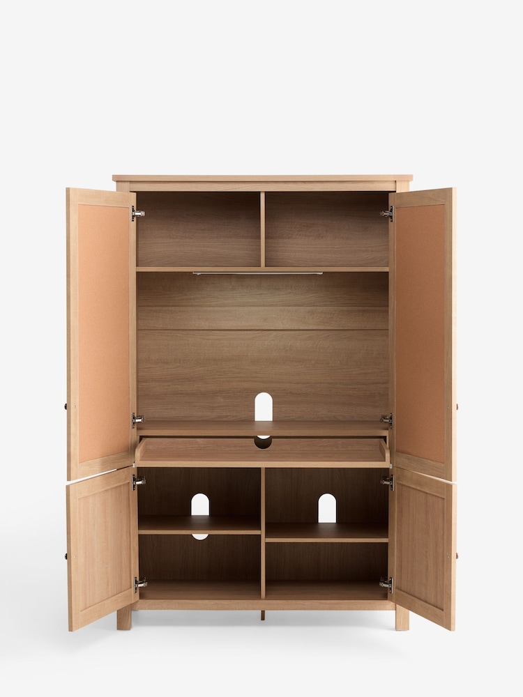 Oak Effect Malvern Hideaway Desk - Image 2 of 7 Oak Effect Malvern Hideaway Desk - Image 2 of 7