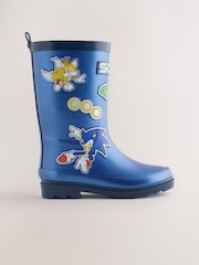 Blue Metallic Sonic Rubber Wellies - Image 2 of 6