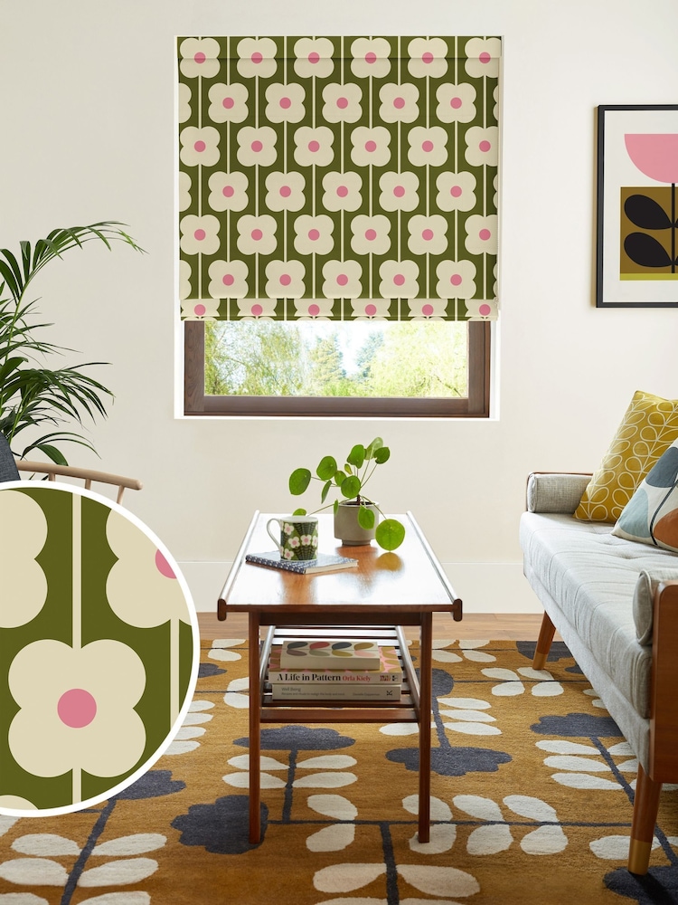 Orla Kiely Seagrass Abacus Flower Made to Measure Blinds - Image 1 of 5