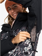 Roxy Black Waterproof Thermal Galaxy Print Ski Jacket - Image 6 of 9
