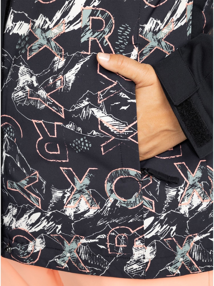 Roxy Black Waterproof Thermal Galaxy Print Ski Jacket - Image 7 of 9