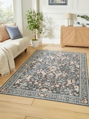 Think Rugs Dark Blue Versailles H1423 Floral Rug - Image 1 of 6