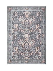Think Rugs Dark Blue Versailles H1423 Floral Rug - Image 3 of 6