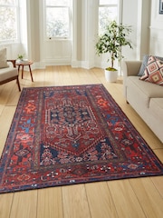 Think Rugs Red Kashmar Washable 2017 Traditional Rug - Image 1 of 6