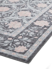 Think Rugs Dark Blue Versailles H1424 Floral Rug - Image 5 of 6