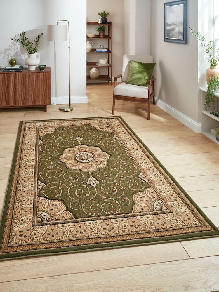 Think Rugs Green Heritage 4400 Traditional Rug - Image 1 of 3