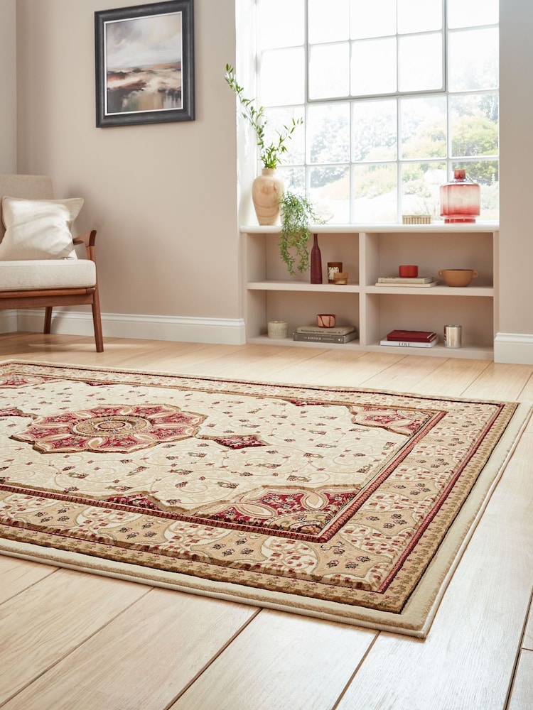 Think Rugs Cream Heritage 4400 Traditional Rug - Image 2 of 3