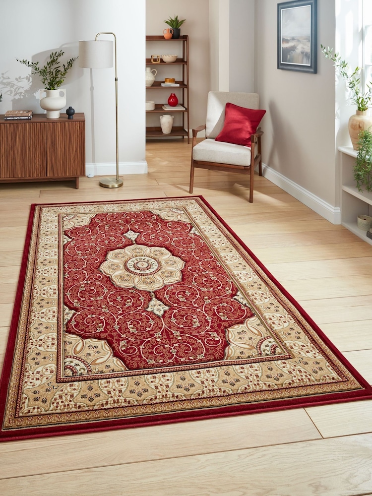 Think Rugs Red Heritage 4400 Traditional Rug - Image 1 of 3 Think Rugs Red Heritage 4400 Traditional Rug - Image 1 of 3