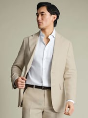 Charles Tyrwhitt Natural Linen Suit Jacket - Image 1 of 6