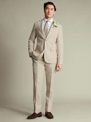 Charles Tyrwhitt Natural Linen Suit Jacket - Image 5 of 6