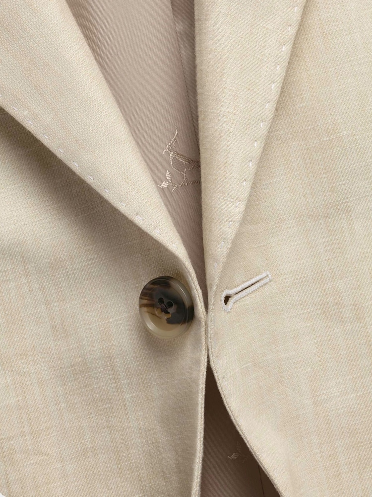 Charles Tyrwhitt Natural Linen Suit Jacket - Image 6 of 6 Charles Tyrwhitt Natural Linen Suit Jacket - Image 6 of 6