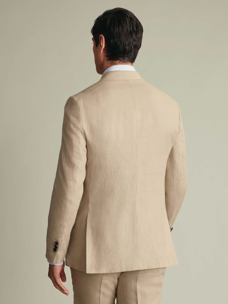 Charles Tyrwhitt Natural Double Breasted Linen Suit Jacket - Image 2 of 11 Charles Tyrwhitt Natural Double Breasted Linen Suit Jacket - Image 2 of 11