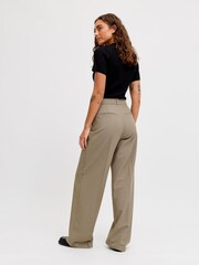 JJXX Grey High Rise Wide Leg Trousers in Beige - Image 3 of 7