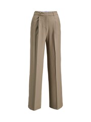 JJXX Grey High Rise Wide Leg Trousers in Beige - Image 4 of 7