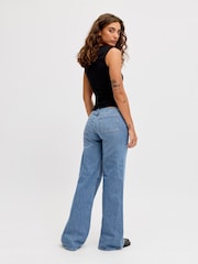 JJXX Blue Rome Mid Rise Flared Denim In Medium Jeans - Image 2 of 7