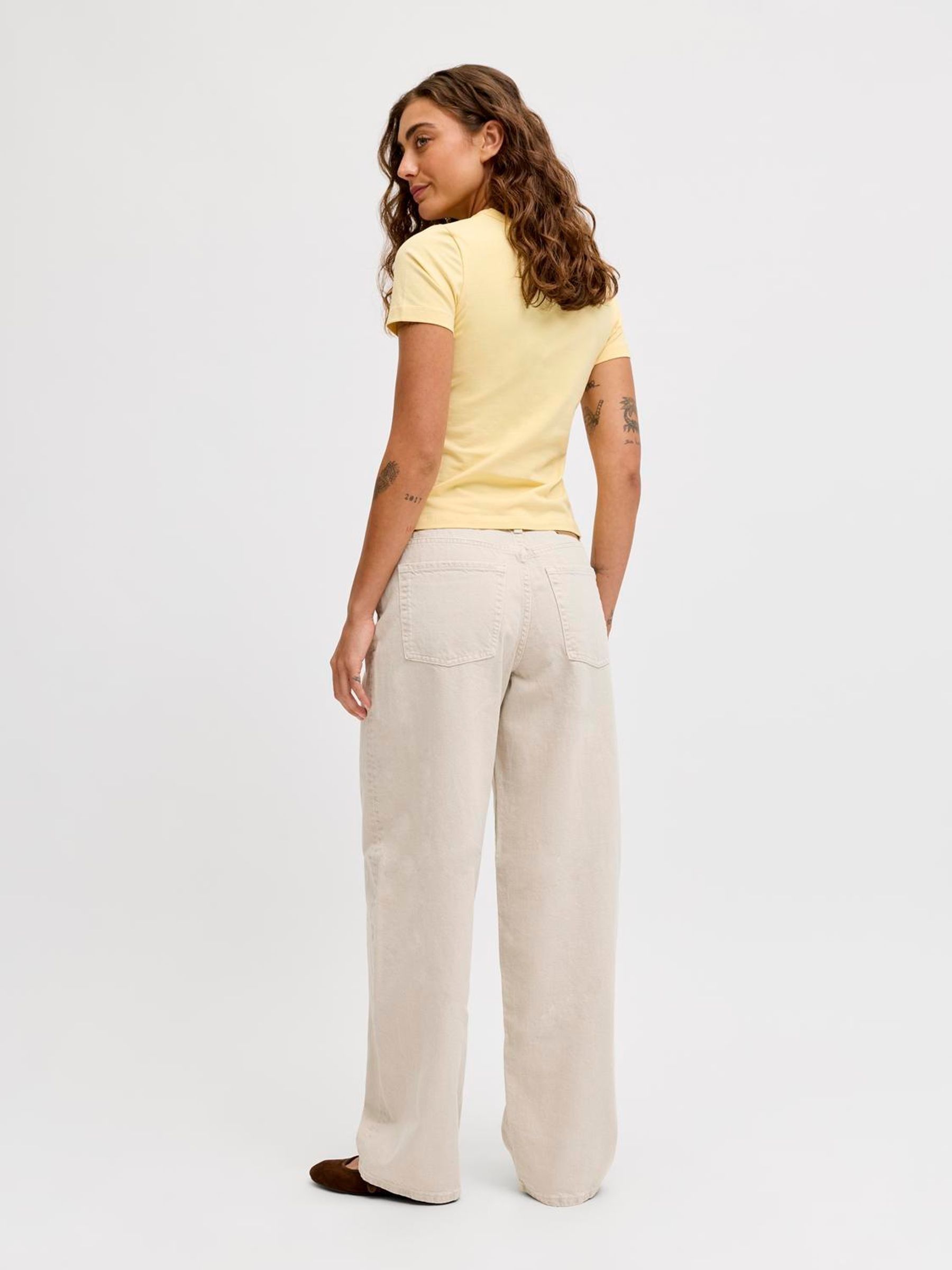 Buy JJXX Cream / Ecru Fuji Mid Rise Barrel Jeans from Next USA