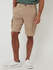 Threadbare Natural Cargo Shorts - Image 1 of 4