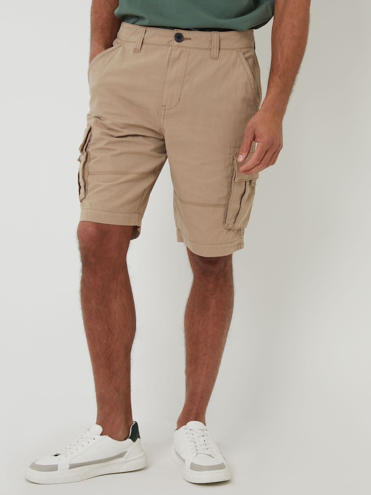 Threadbare Natural Cargo Shorts - Image 1 of 4