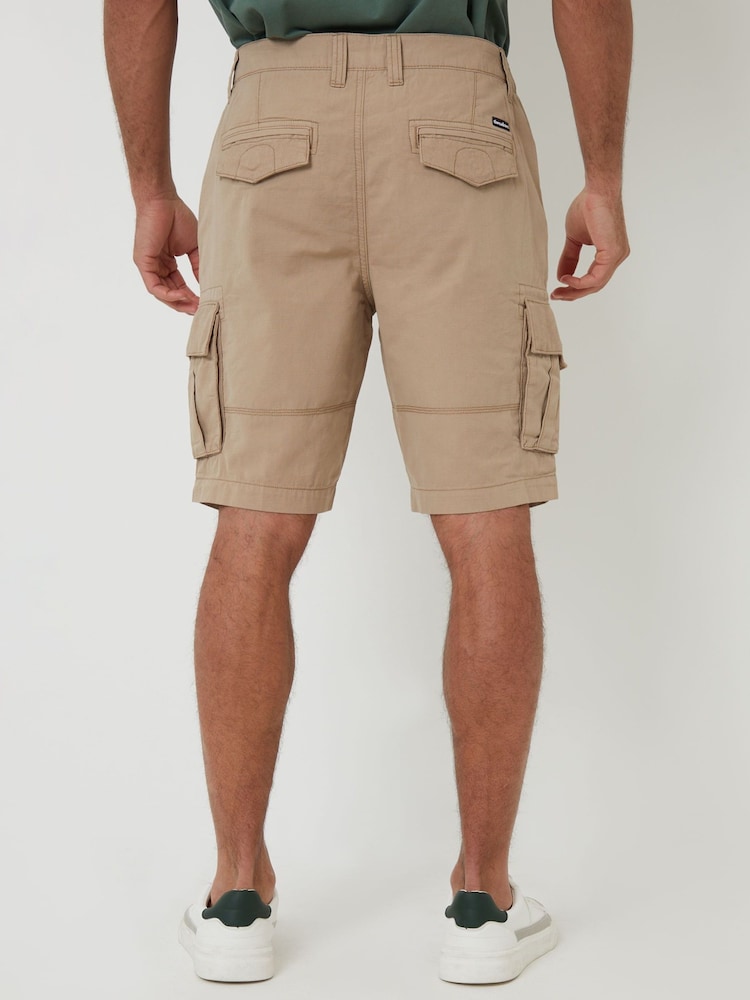 Threadbare Natural Cargo Shorts - Image 2 of 4