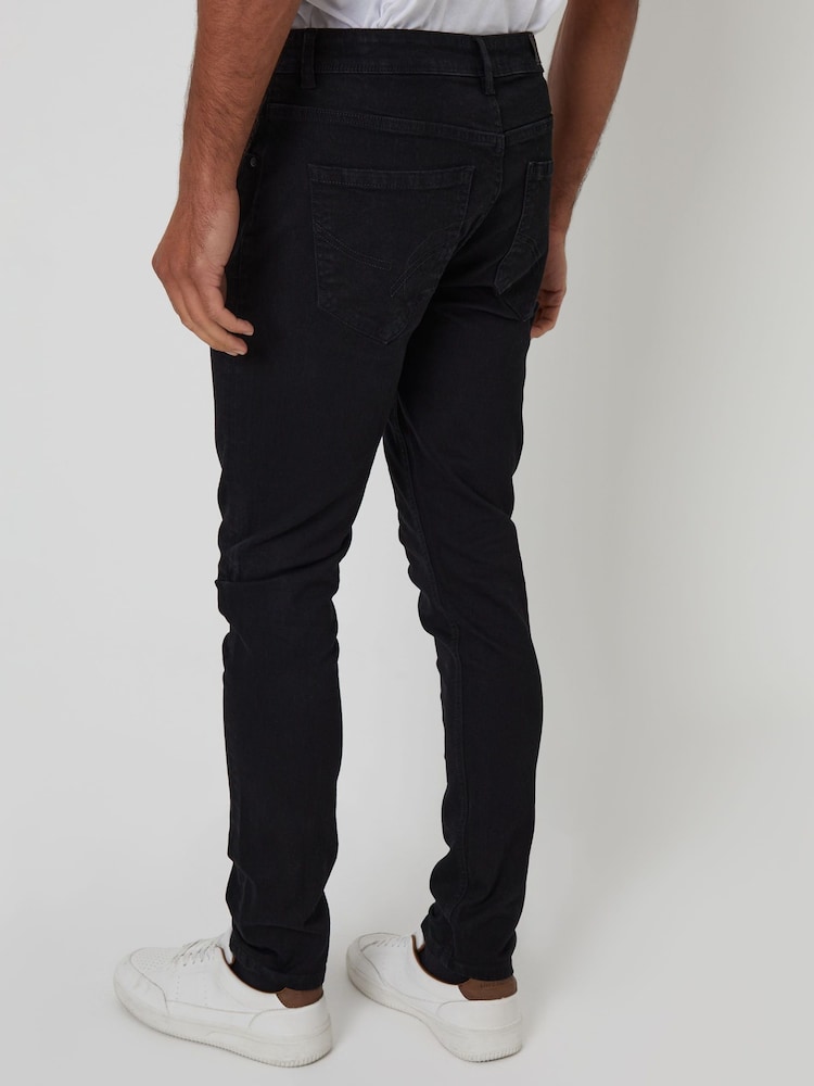 Threadbare Black Skinny Fit Jeans With Stretch Jeans - Image 2 of 4